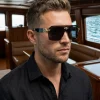 Versace Unisex Sunglasses in black frame