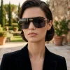 Versace Unisex Sunglasses in black frame