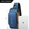 Men's Crossbody Sling Bag in black