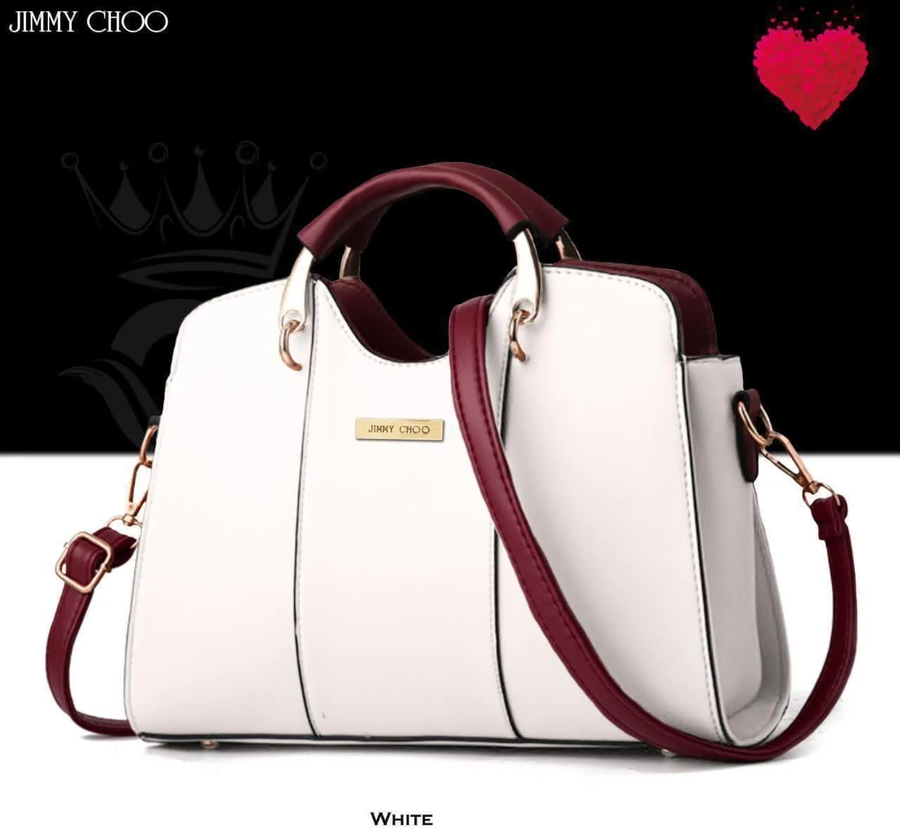 Jimmy Choo Elegant Dual-Tone Handbag – Luxury Crossbody Style