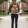 COACH Luxury Backpack in black leather