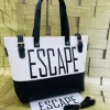Escape Premium PU Leather Tote Bag in black