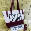 Escape Premium PU Leather Tote Bag in black