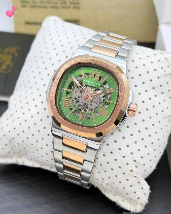 Patek Philippe Skeleton Dial Two-Tone Automatic Watch front view