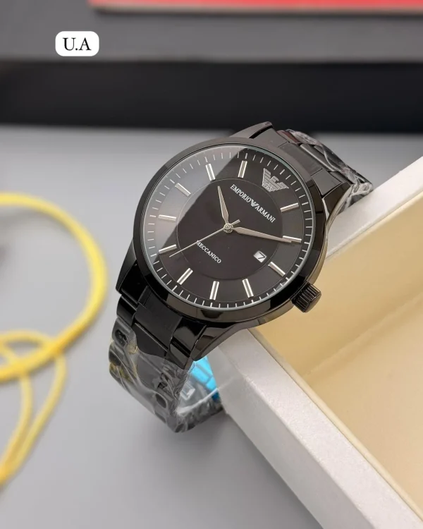 EMPORIO ARMANI MECHANICO CHAIN WATCH front view