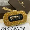 Sabyasachi Emerald Panther Sequin Clutch – Luxe Evening Edition