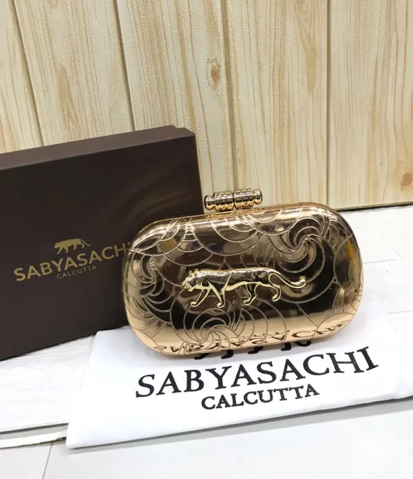 WhatsApp_Image_2026-02-17_at_11.03.23_AM.jpg Sabyasachi Moonlight Tiger Signature Clutch front view