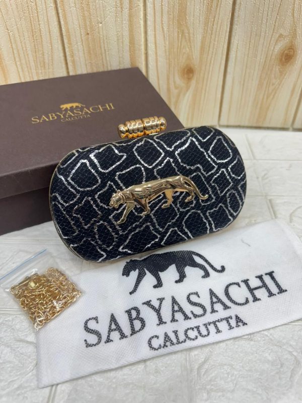 WhatsApp_Image_2026-02-17_at_11.03.26_AM.jpg Sabyasachi Heritage Panther Clutch – Regal Sand Edition