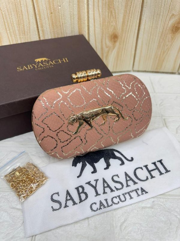 WhatsApp_Image_2026-02-17_at_11.03.37_AM.jpg Sabyasachi Heritage Panther Clutch – Regal Sand Edition