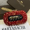 Sabyasachi Emerald Panther Sequin Clutch – Luxe Evening Edition