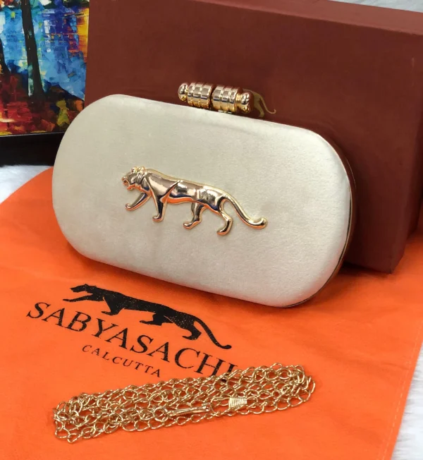 Sabyasachi Velvet Royal Clutch in royal blue