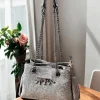 Sabyasachi Croc Luxe Sling Handbag in black