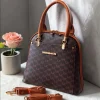 Michael Kors Signature MK Monogram Satchel Bag front view