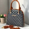 Michael Kors Signature MK Monogram Satchel Bag front view