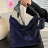 Midnight Royale Shoulder Tote Bag in classic black