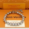 LV Monogram Beaded Bracelet close-up view