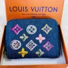 Louis Vuitton Three Fold Denim Wallet front view