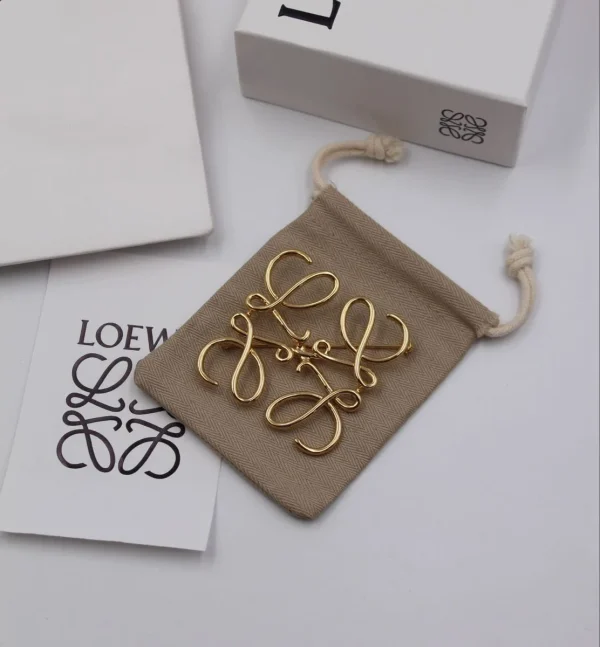 LOEWE SIGNATURE BROOCH front view