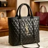 YSL Tote Handbag in black leather