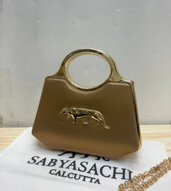 Sabyasachi Leopard Luxe Clutch front view