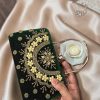 Elegant Crimson Velvet Floral Hand-Embroidered Bridal Clutch