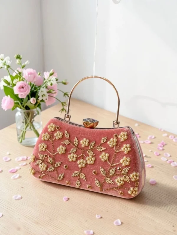 Scarlet Royale Handcrafted Clutch front view