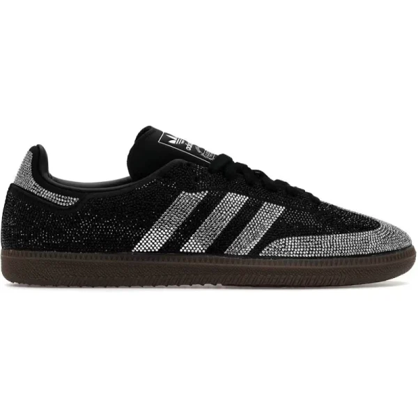 Adidas Samba OG Rhinestone Sneakers in white and gold