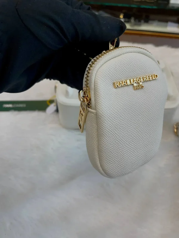 KARL LAGERFELD MAYBELLE CAMERA CROSSBODY SLING in Master Piece - Front View