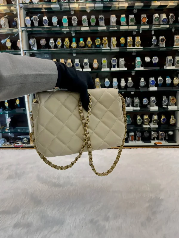 Chanel party wear sling bag for girls with gold chain