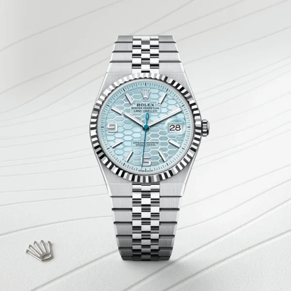 Rolex Oyster Perpetual Land-Dweller Mens Watch front view
