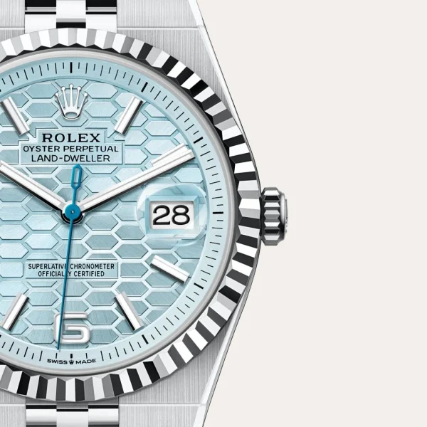 Rolex Oyster Perpetual Land-Dweller Mens Watch front view