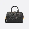 Dior Groove 25 Bag in Black Macrocannage Calfskin front view