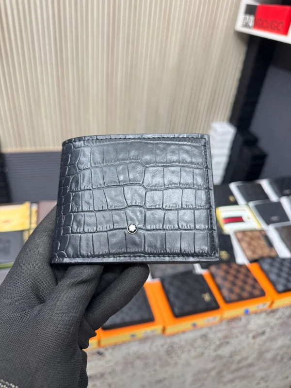 Mont Blanc Luxury Wallet for Men - Black Leather