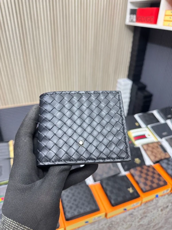 Mont Blanc Luxury Wallet for Men in black leather
