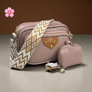 Woodland Premium Crossbody Sling Bag in brown
