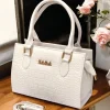 ZARA Iconic Croc-Pattern Luxury Handbag in black