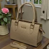 ZARA Chic Croc Classic Handbag in black