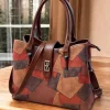 Catchy Urban Luxe Leather Handbag in black