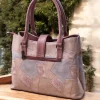 Catchy Urban Luxe Leather Handbag in black