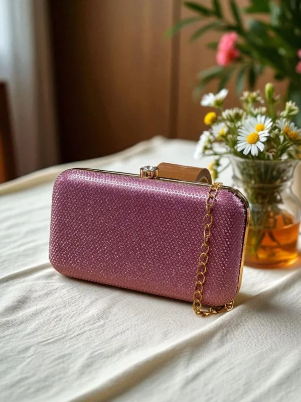 Celestia Crystal Luxe Party Clutch front view