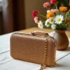 Celestia Crystal Luxe Party Clutch front view