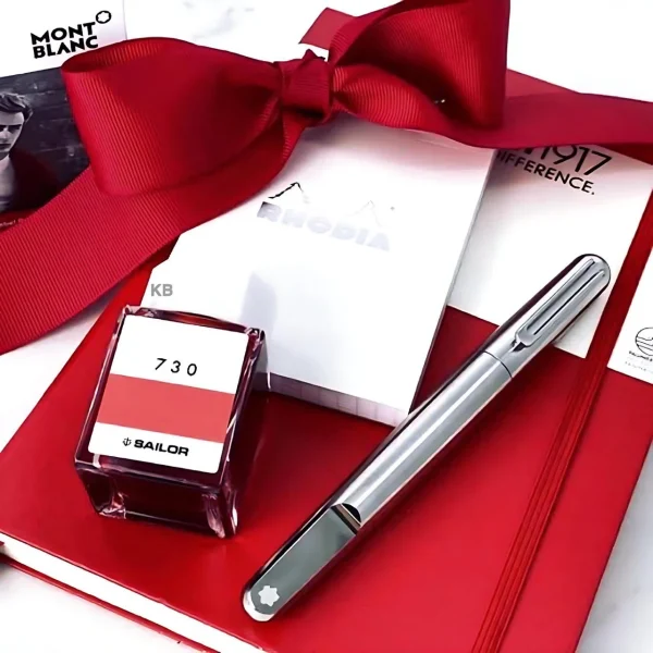 Montblanc Signature Red Rollerball Pen on display