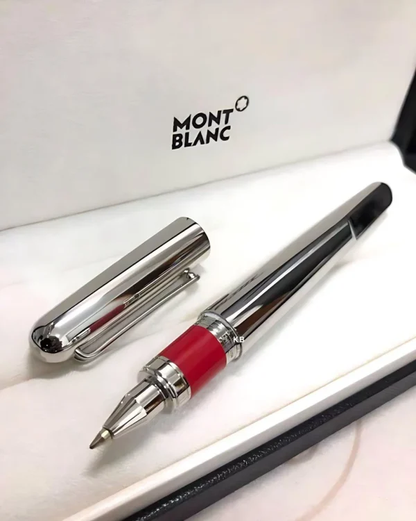Montblanc Signature Red Rollerball Pen on display