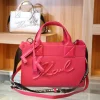 Karl Signature Top-Handle Bag in black