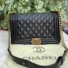 Chanel Le Boy Luxury Bag in black leather