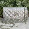 Chanel Quilted Sling Bag in black leather