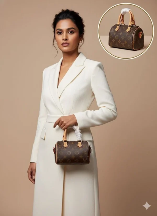 Front view of LV Speedy Bag in classic design