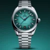 Omega Seamaster Aqua Terra turquoise dial watch front view