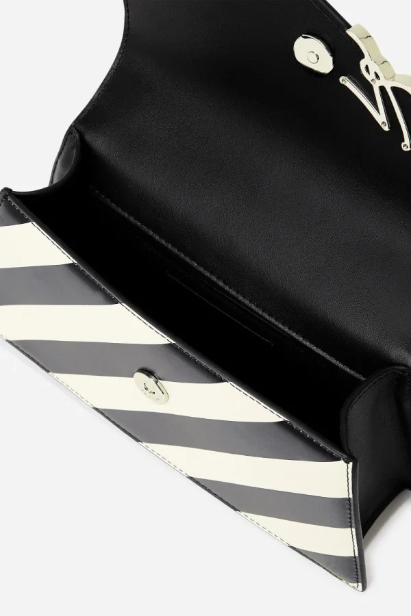 Karl Lagerfeld signature sling bag for girls in white and black