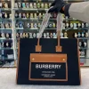 Burberry handbag for girls in heavy quality black tote - front view